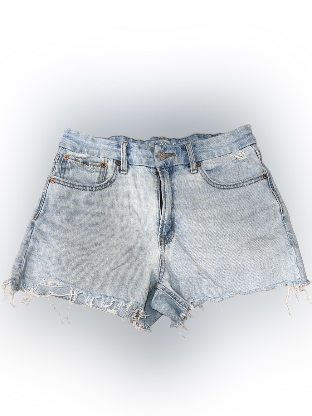 American Eagle Strigid Curvy Relaxed Denim Cut Off Shorts Daisy Dukes Size 6